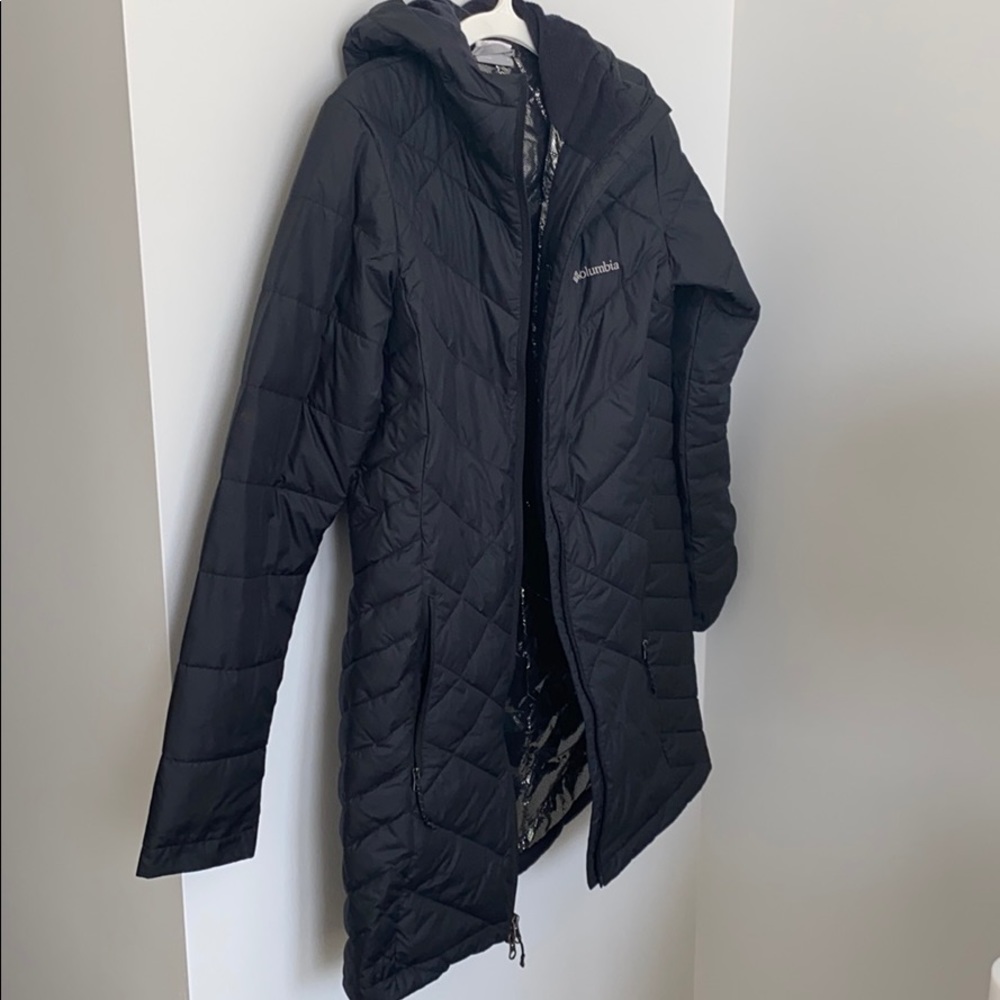 Columbia extended length black winter coat